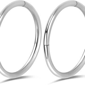 Titanium Nose Rings 20G 18G 16G Hoop Diameter 5-12mm Hypoallergenic Jewelry